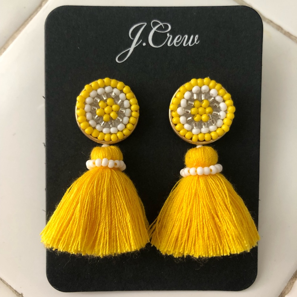 Sale!✨💛 J Crew Tassel Earrings - yellow fun!